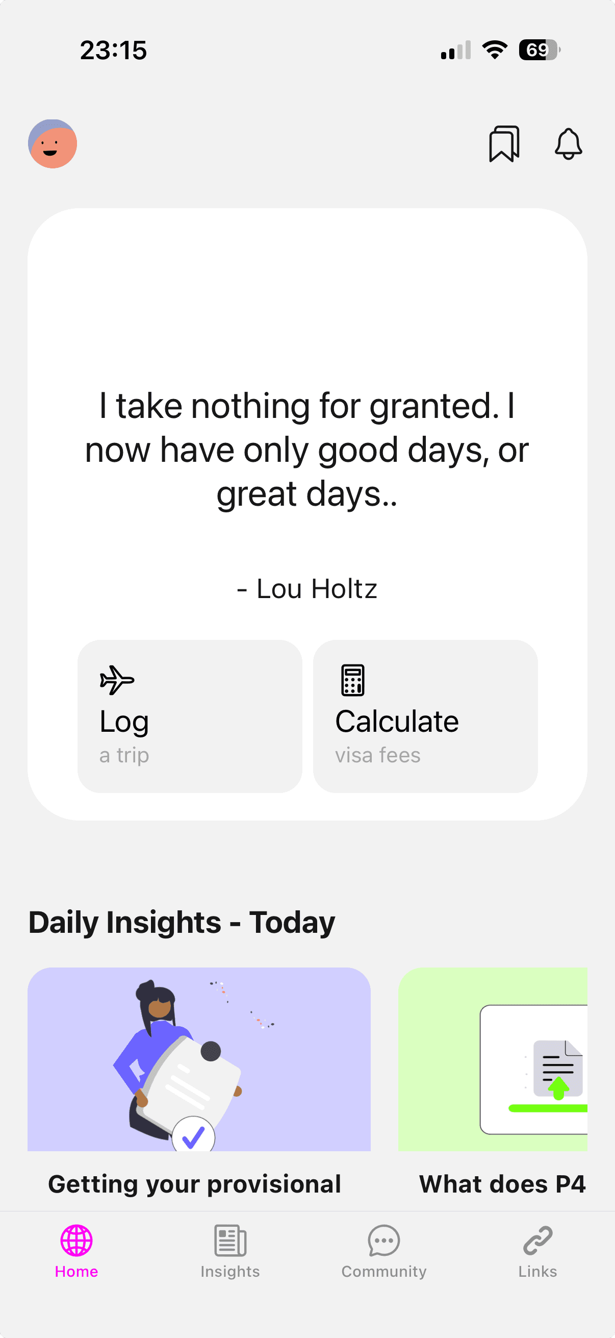 Borderless home dashboard